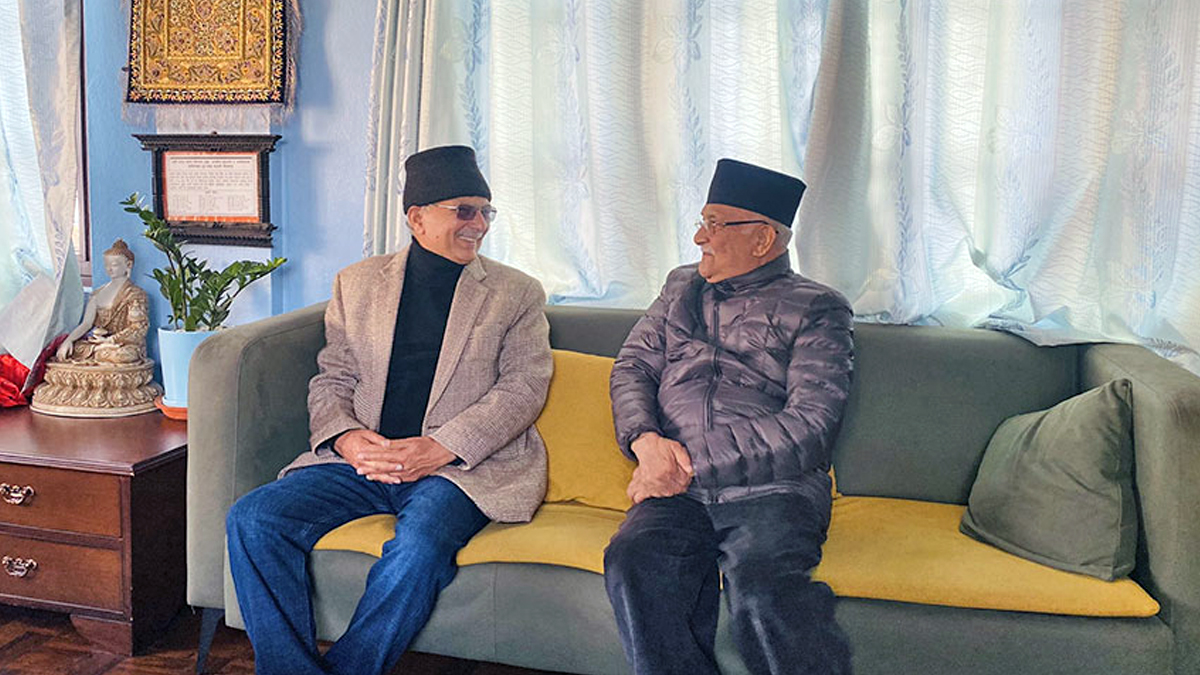 ओली र भट्टराईबीच बालकोटमा भेटवार्ता